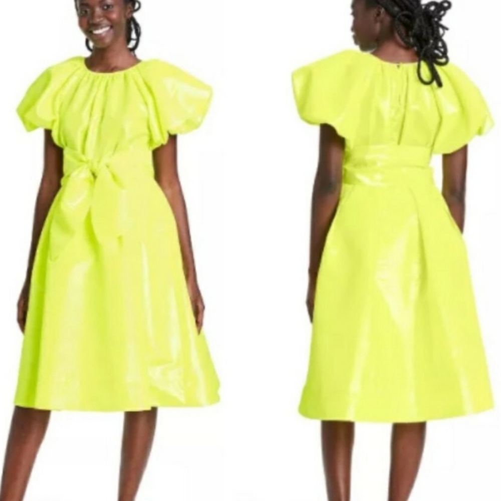 Christopher John Rodgers Iridescent Yellow Dress - Picture 12 of 16